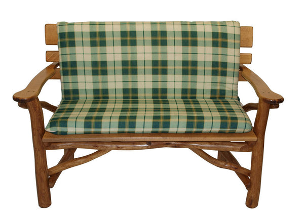 Auflage BOSTON für Bank 2-sitzer, grün/beige kariert