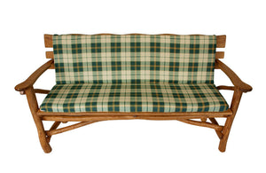 Auflage BOSTON für Bank 3-sitzer, grün/beige kariert