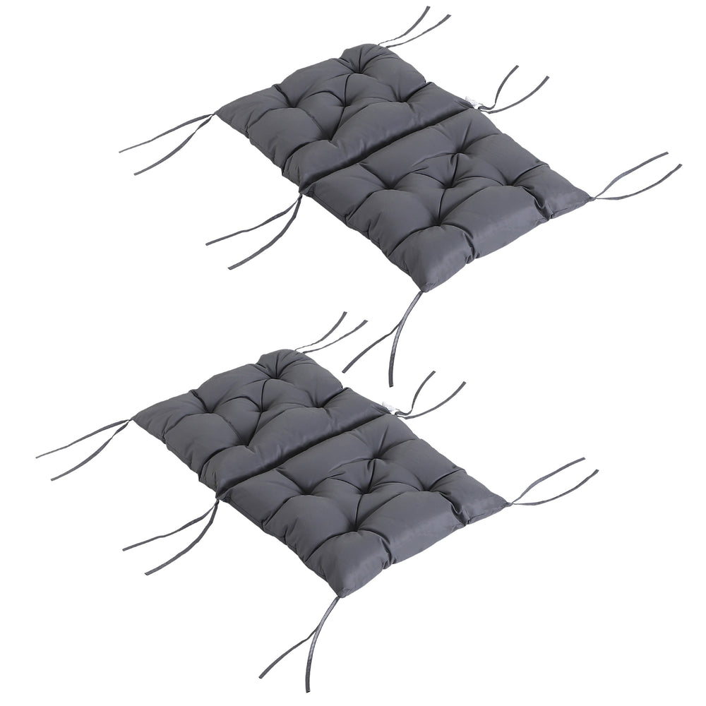 Cushion set for low-back chairs, grey