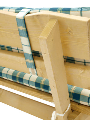 Auflagenset BOSTON für Bank 3-sitzer 150cm, grün/beige kariert, 2-teilig