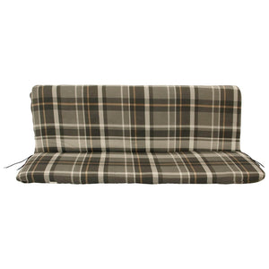 Auflage SEATTLE für 3-Sitzer-Bank grau/beige kariert