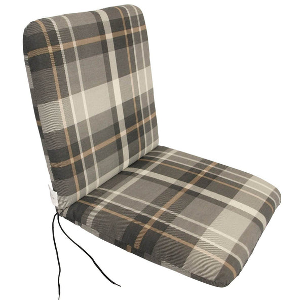 Auflage SEATTLE für Sessel grau/beige kariert