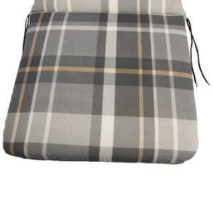 Auflage SEATTLE für Sessel grau/beige kariert