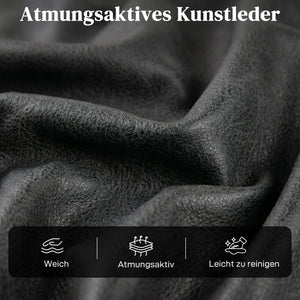 Aufstehsessel elektrisch für Senioren aus Kunstleder schwarz