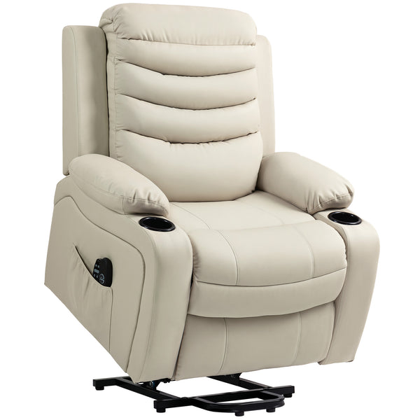 Aufstehsessel Relaxsessel elektrisch mit Aufstehhilfe Massage Heizung creme