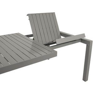 Ausziehtisch BAGO XL 195/255X120cm, Aluminium silbergrau