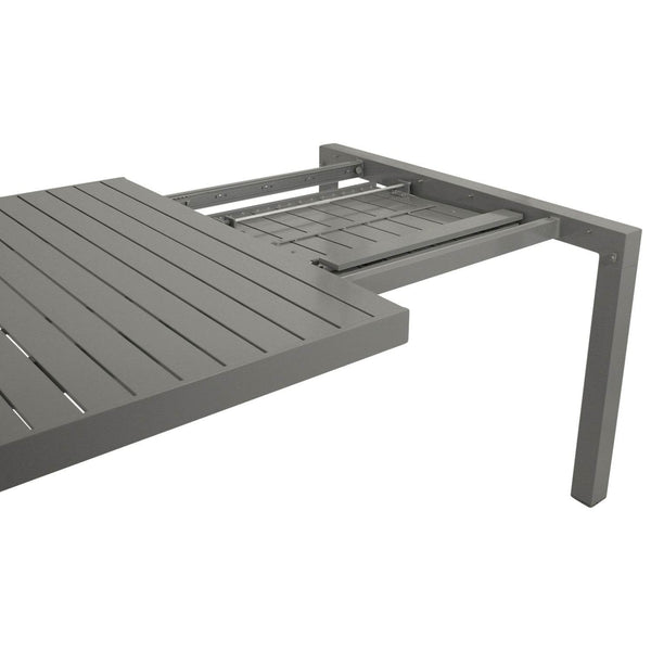 Ausziehtisch BAGO XL 195/255X120cm, Aluminium silbergrau