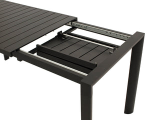 Gartentisch Ausziehtisch LAGOS 120/162x70cm Aluminium grau
