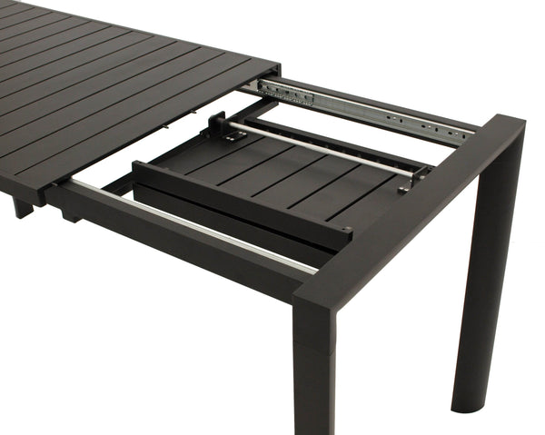 Gartentisch Ausziehtisch LAGOS 120/162x70cm Aluminium grau