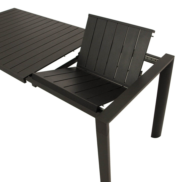 Gartentisch Ausziehtisch LAGOS 120/162x70cm Aluminium grau