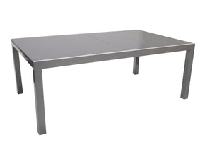 Ausziehtisch MARINA 200/300x110cm, Aluminium + Glas