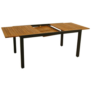 Gartentisch Ausziehtisch MILOS 150/200x90cm Alu Holz