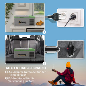 Autokühlschrank Kühlbox mobil für Camping 16L -20 bis 10 Grad