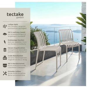 Gartenstühle Alcudia taupe 6er Set