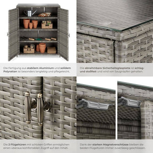 Aluminium Gartenschrank Monza grau
