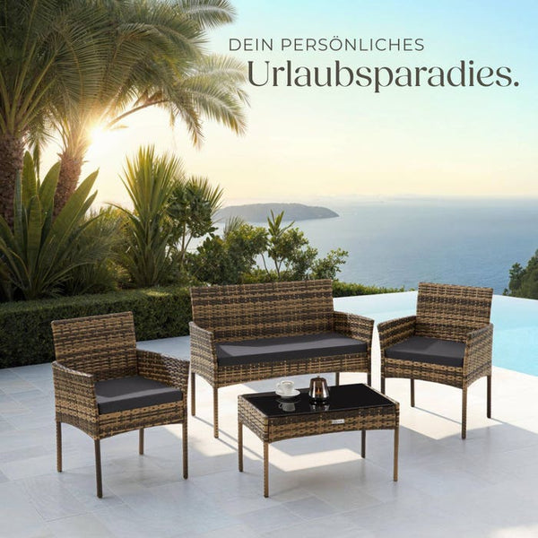 Rattan Gartenset Palese natur