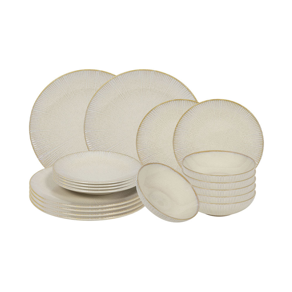 Tavola Geschirrset pastellbeige 18-teilig