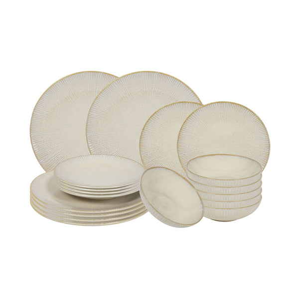 Tavola Geschirrset pastellbeige 18-teilig