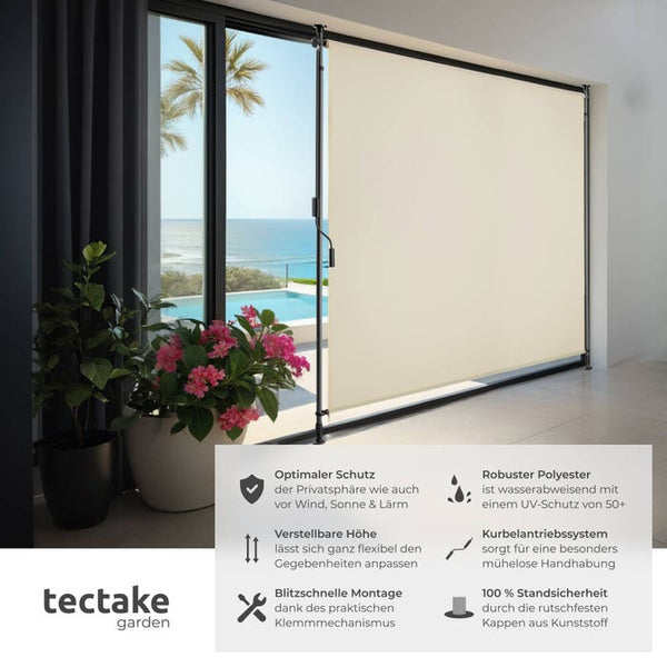Klemmmarkise Taija beige 150 x 310 cm