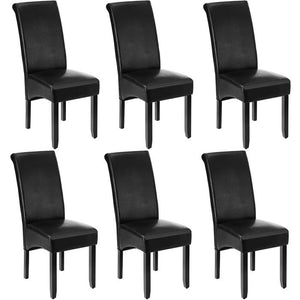 6 Esszimmerstühle, ergonomisch, schwarz