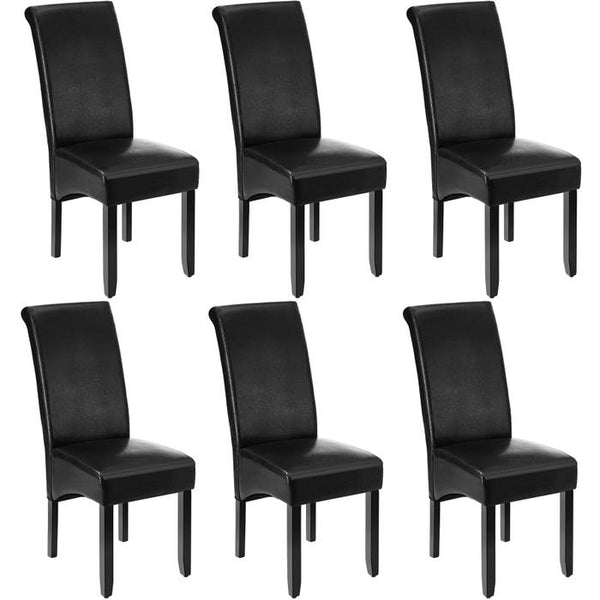 6 Esszimmerstühle, ergonomisch, schwarz