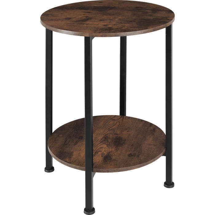 Beistelltisch Ballina Industrial Holz dunkel, rustikal