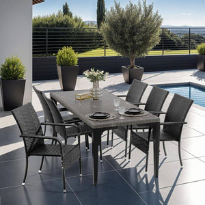Rattanstuhl Girona 6er Set