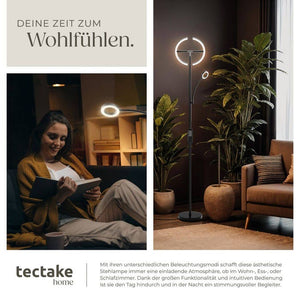 Deckenfluter Auralis schwarz