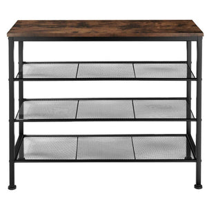 Schuhregal Newport Industrial Holz dunkel, rustikal