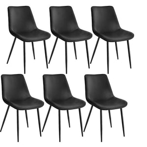 6er Set Stuhl Monroe Samtoptik schwarz