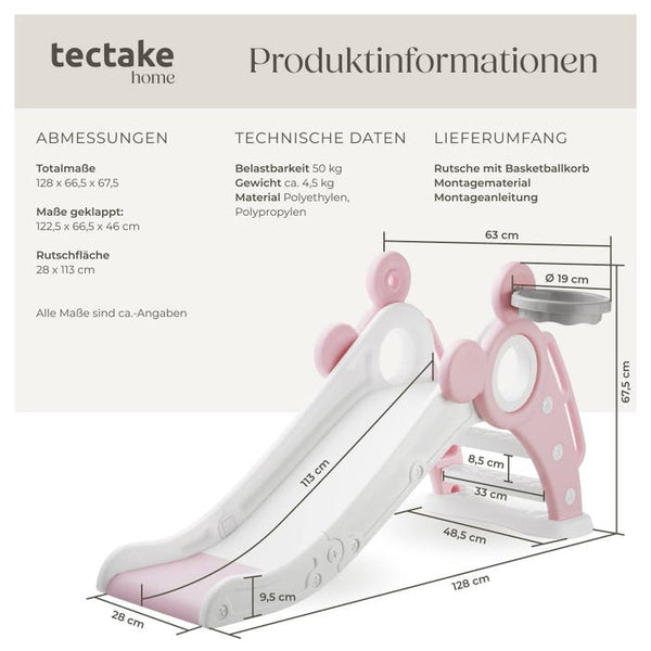 Kinderrutsche Joy pink