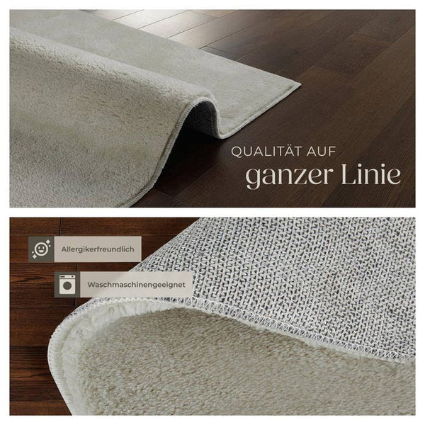 Tapis à poils courts Soft Zone Sable 160 x 230 cm 
