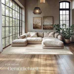 Tapis à poils courts Soft Zone beige 160 x 230 cm 