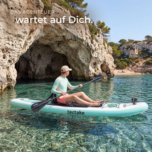 Stand-Up Paddle Board 2in1 Zenon weiss/türkis 288 cm mit Kamerahalterung