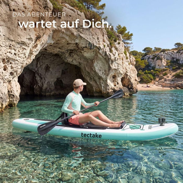 Stand-Up Paddle Board 2in1 Zenon weiss/türkis 288 cm mit Kamerahalterung