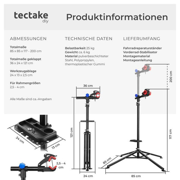 Fahrradmontageständer höhenverstellbar
