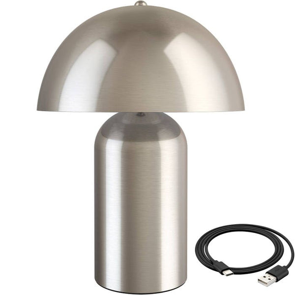 Retro-Tischlampe Kade Nickel matt