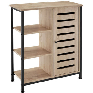 Sideboard Industrial Holz hell, Eiche Sonoma Türanschlag rechts