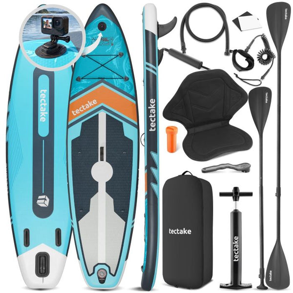 Stand-Up Paddle Board 2in1 Palagios türkis/orange 320 cm mit Kamerahalterung