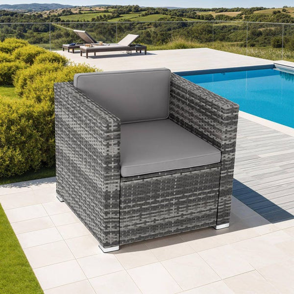 Rattansessel Lignano grau