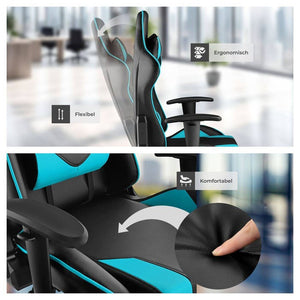 Racing Gaming Chair Twink black/azure 