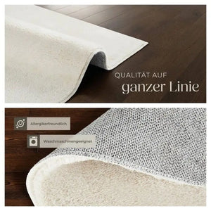 Kurzflorteppich Soft Zone creme 160 x 230 cm