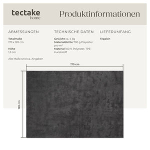 Short pile carpet Soft Zone anthracite 120 x 170 cm 