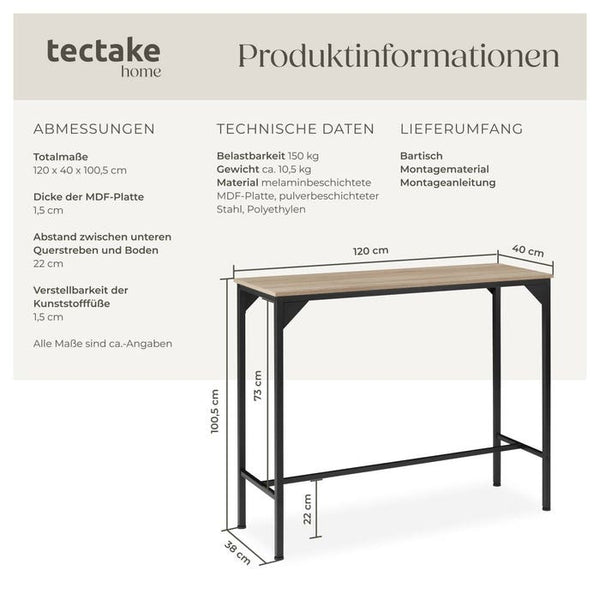 Bartisch Kerry Industrial Holz hell, Eiche Sonoma