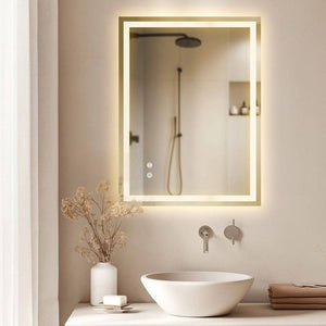 Rechteckiger LED Badezimmerspiegel Clara 50 x 70 cm