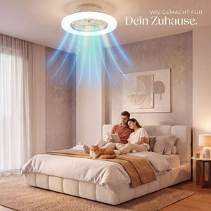 LED Deckenleuchte Storm mit Ventilator dimmbar weiss