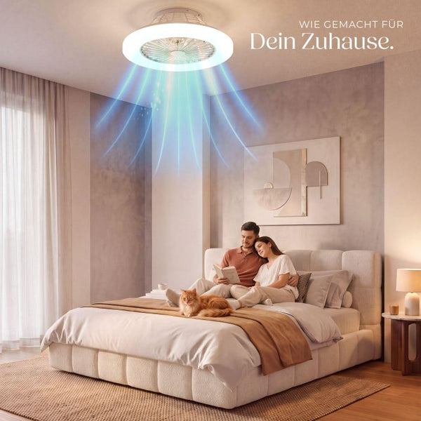 LED Deckenleuchte Storm mit Ventilator dimmbar weiss