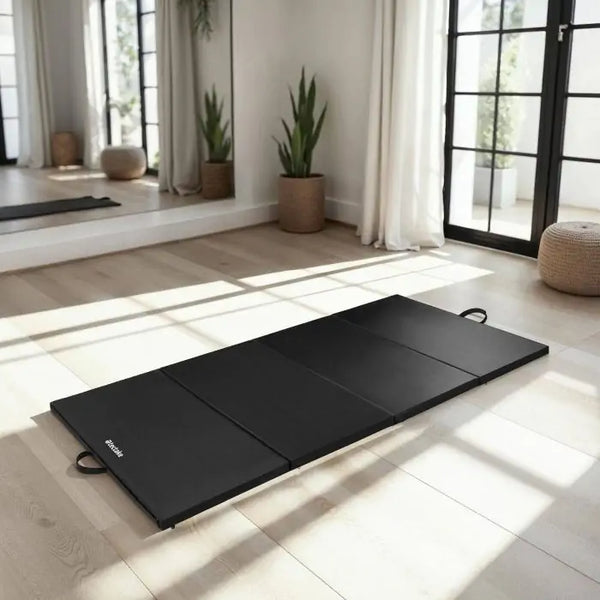 Gymnastikmatte klappbar und erweiterbar schwarz 240 x 120 x 5 cm