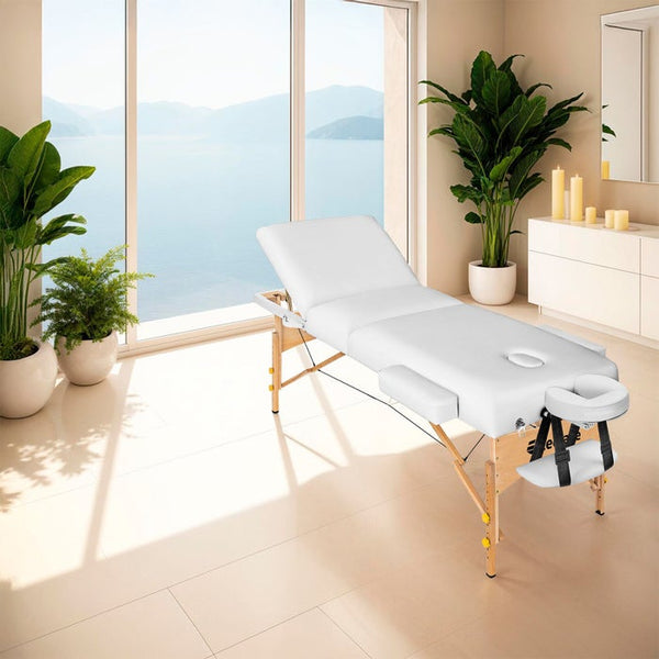 3 Zonen Massageliege Somwang weiss