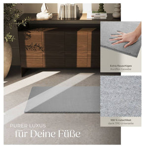 Short pile carpet Soft Zone gray 60 x 110 cm 